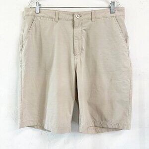 Johnnie-O Tan Lightweight Chino Shorts Flat Front Men's Size 36‎